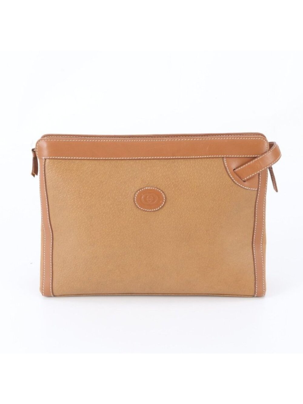 Gucci 006 72 Leather Clutch Pouch Brown